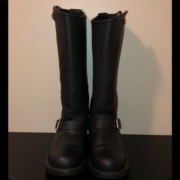 Frye”Engineer”12R Boots(approx size-10.5”L/4”W)Blk - Picture 6 of 8